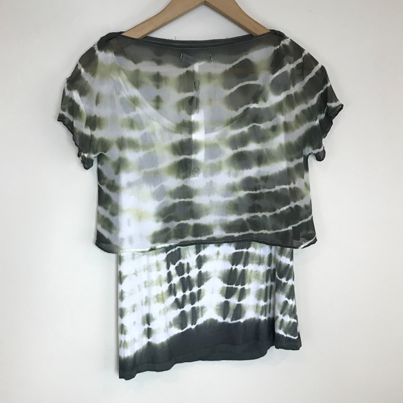 House Of Harlow 1960 Army Viscose Multi layer top - Picture 5 of 7